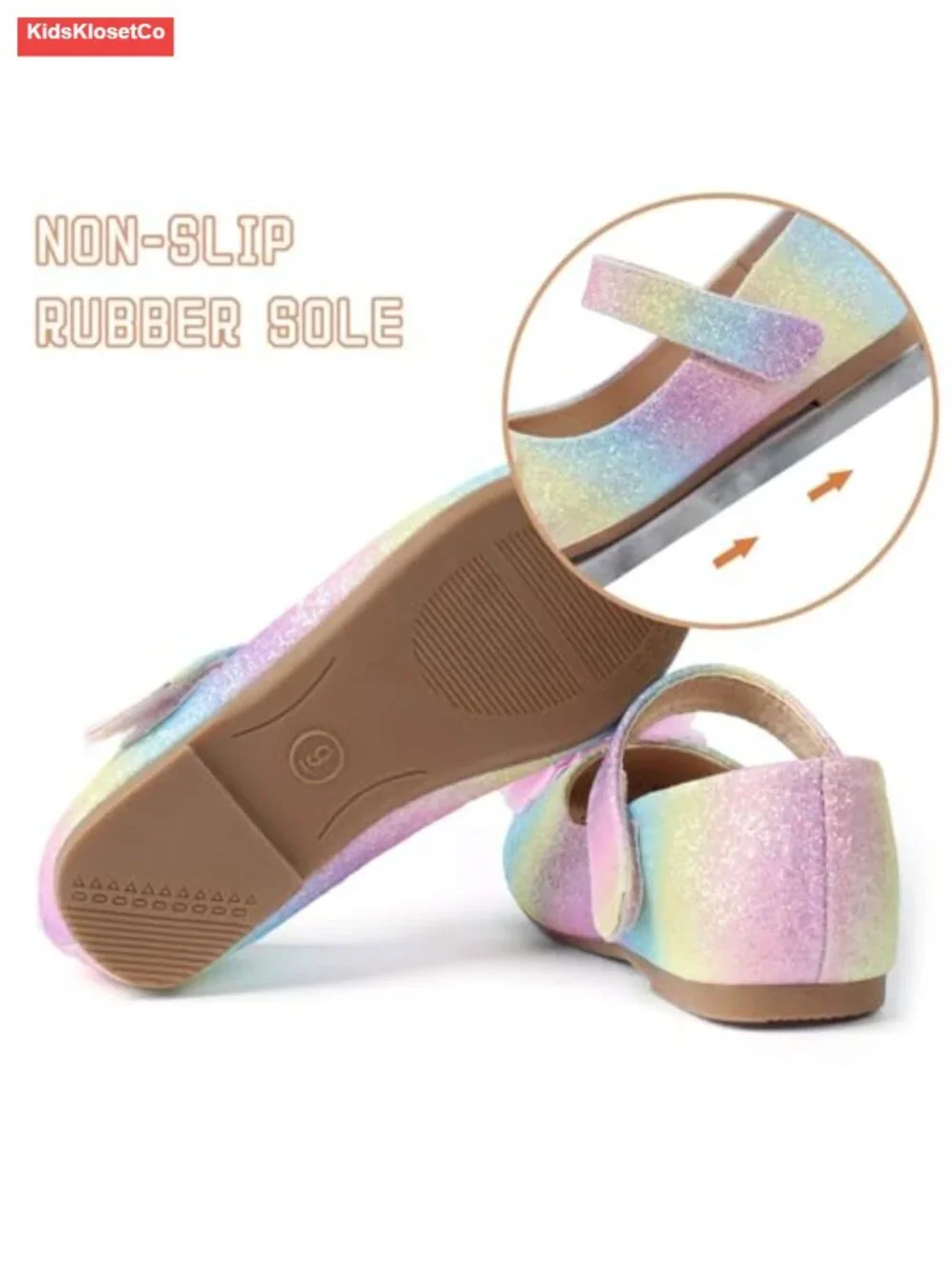 Toddler Mary Jane Flats with Hook & Loop Closure